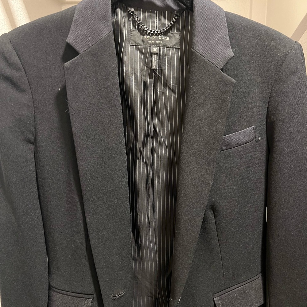Rag & Bone Black Sport Coat